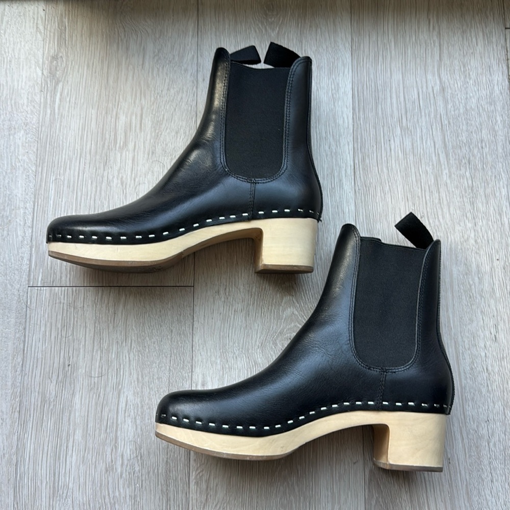 Loeffler Randall Annabelle Clog Booties Black Sz 6